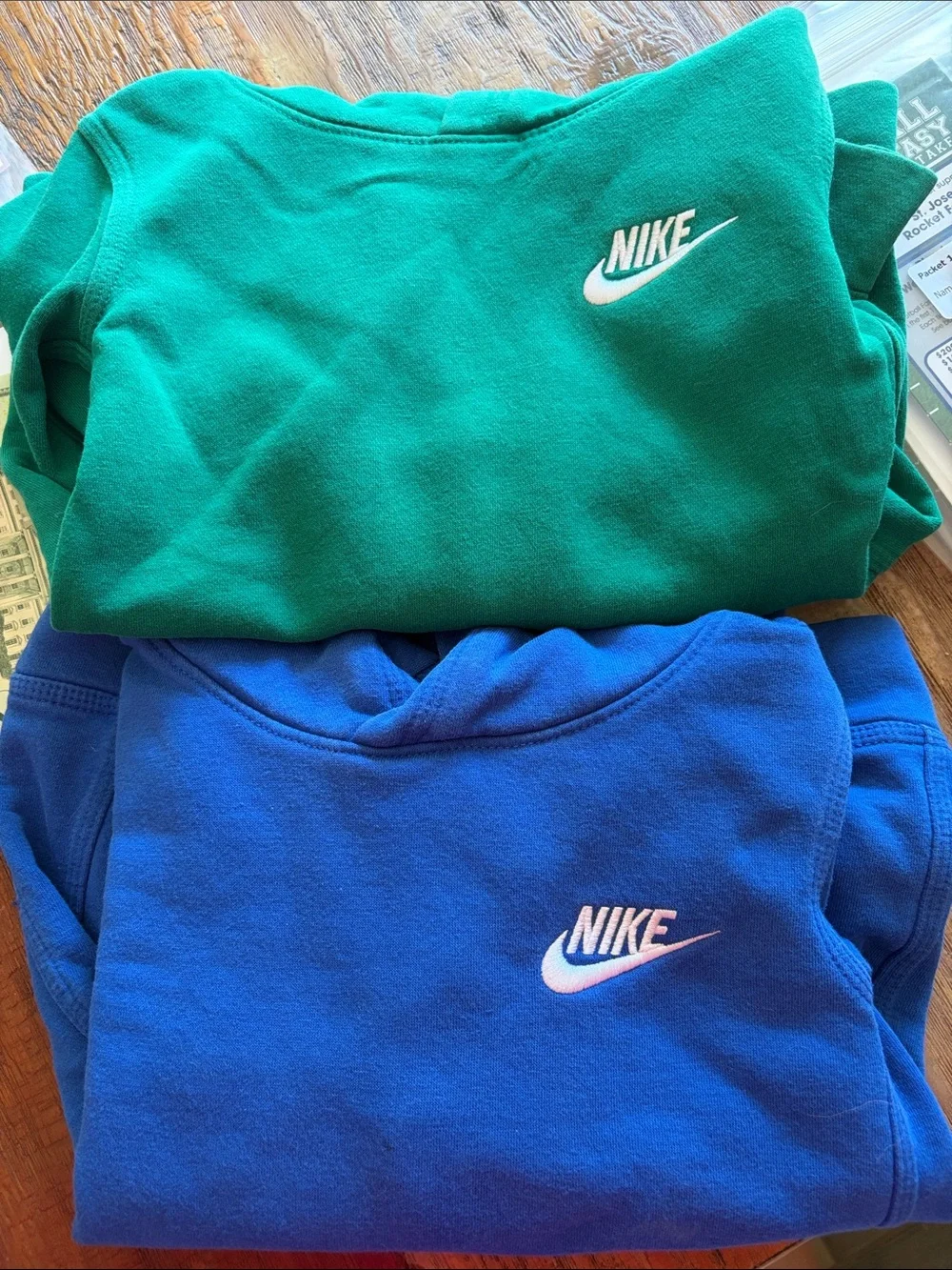 Nike Kids Sweatshirt Set in Green and Blue
